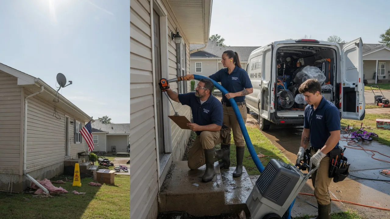 Ceiling Water Damage Restoration in Evansville, WI near me